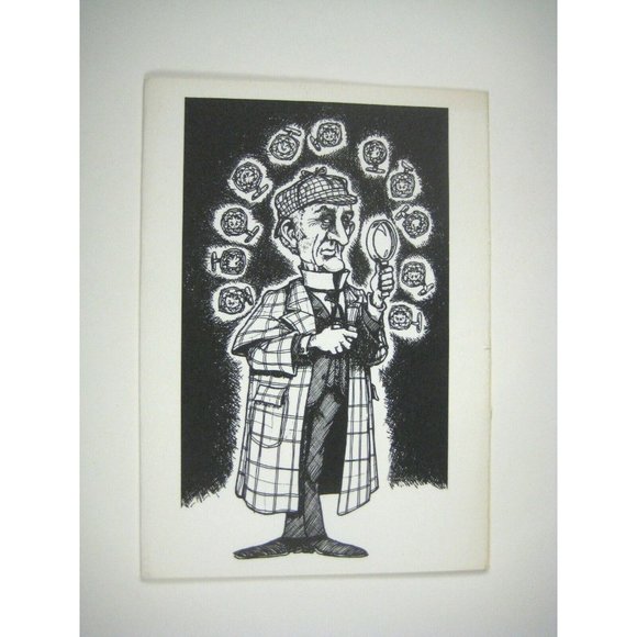 Sherlock Holmes Limited Edition Card Adventure Eleven Cuff Buttons 1995 Pudim - Picture 1 of 7